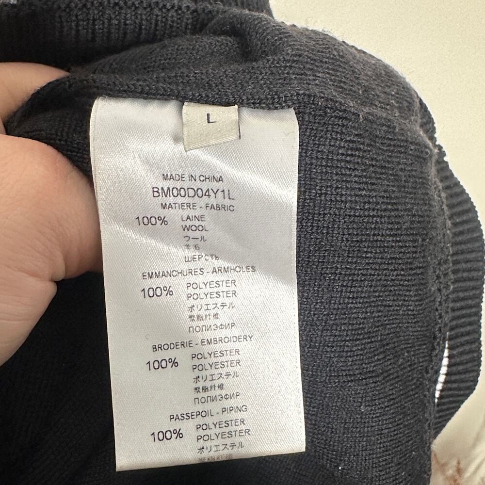 Givenchy Wool Knit Varsity Bomber Jacket Black Wh… - image 6